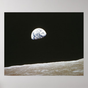 Bedecken Sie vom Mond 2 mit Erde Poster