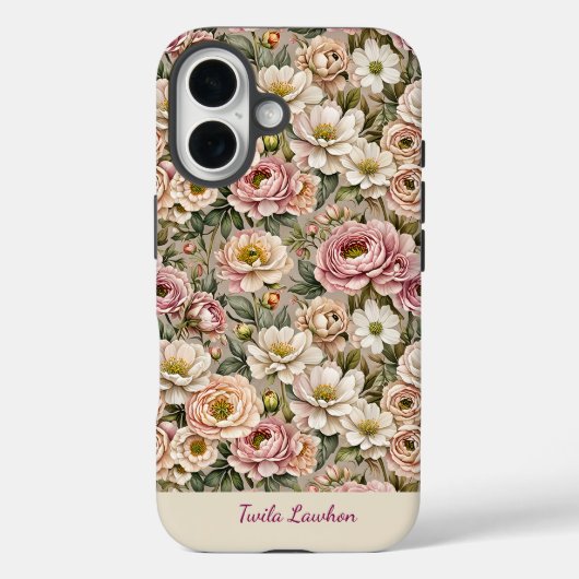 Bedeckt mit alten Rose Case-Mate iPhone Hülle (Rückseite)