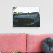 Bedeckte Brücke auf Leinwand (Insitu (Wohnzimmer))