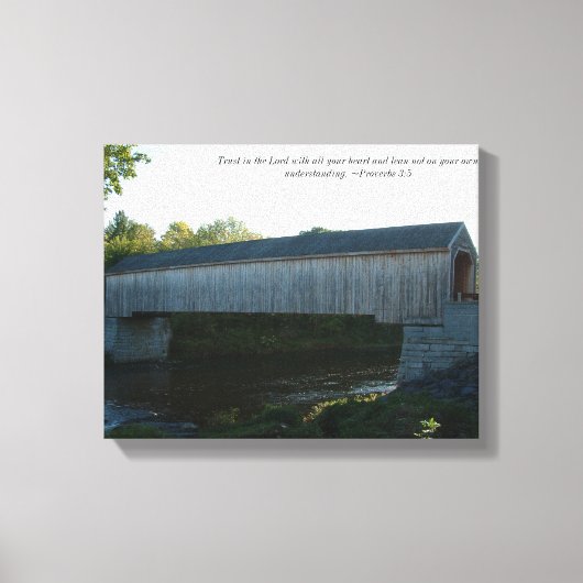Bedeckte Brücke auf Leinwand (Vorderseite)