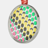 Bedeckte Punkte Silbernes Ornament (Links)