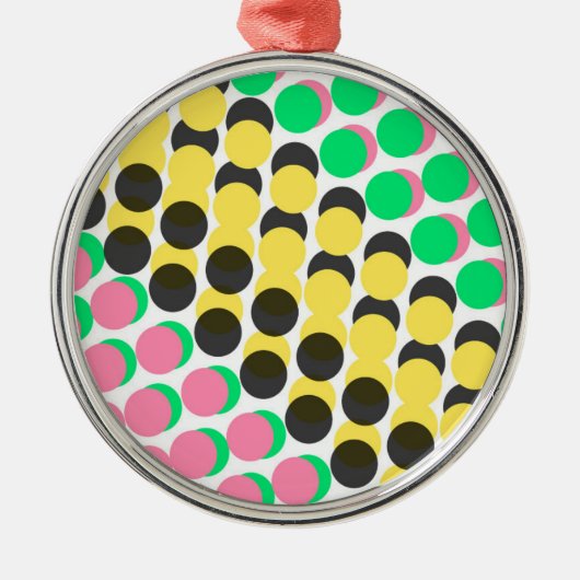 Bedeckte Punkte Silbernes Ornament (Vorne)