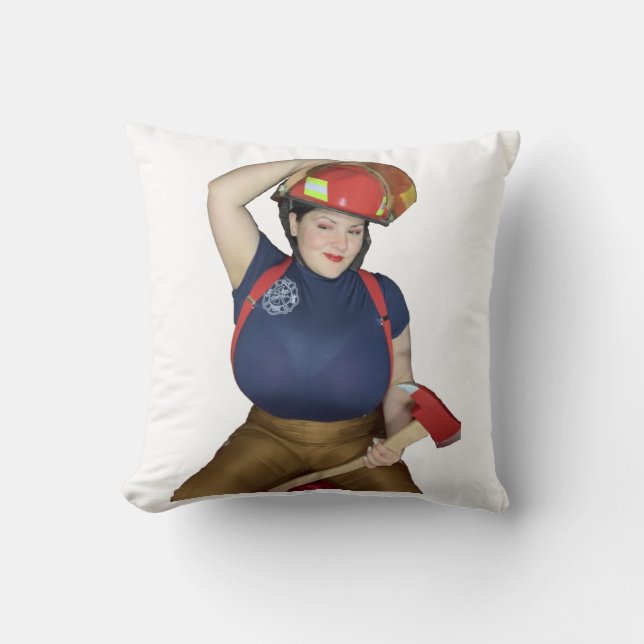 Bedeckter Feuerwehrmann auf zwei Seiten Kissen (Vorderseite)