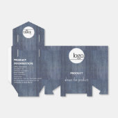 BEDENIM BLUE LOGO BUSINESS PROMOTIONAL PACKAGEMENT GESCHENKSCHACHTEL (Ungefaltet)