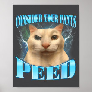 Bedenke deine Hose hat lustig gepinkelt verrückte  Poster