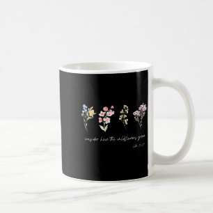 Bedenkt, wie die Wildblumen wachsen Jesus Gott Chr Kaffeetasse