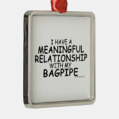 Bedeutende Beziehung Bagpipe Ornament Aus Metall (Rechts)