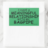Bedeutende Beziehung Bagpipe Rectangle Sticke Rechteckiger Aufkleber (Tasche)