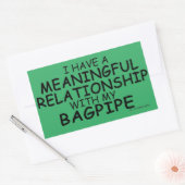 Bedeutende Beziehung Bagpipe Rectangle Sticke Rechteckiger Aufkleber (Umschlag)