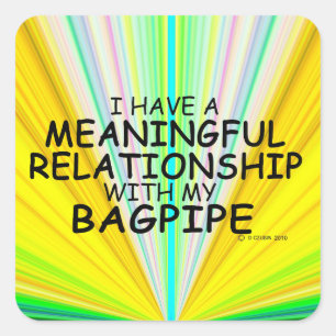 Bedeutende Beziehung Bagpipe Square Sticker