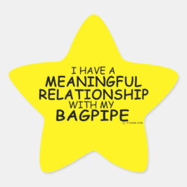 Bedeutende Beziehung Bagpipe Star Sticker