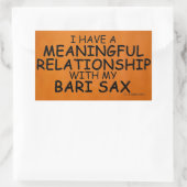 Bedeutende Beziehung Bari Sax rechteckiger Stick Aufkleber (Tasche)