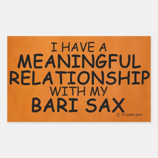 Bedeutende Beziehung Bari Sax rechteckiger Stick Aufkleber (Vorderseite)