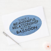 Bedeutende Beziehung Bassoon Oval Sticker (Umschlag)