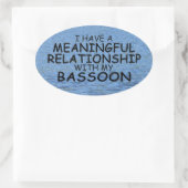 Bedeutende Beziehung Bassoon Oval Sticker (Tasche)