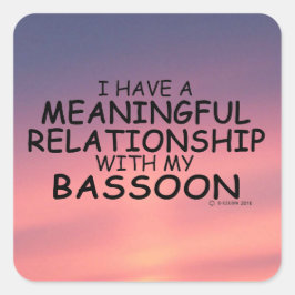 Bedeutende Beziehung Bassoon Square Sticker
