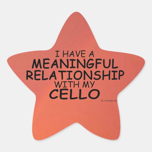Bedeutende Beziehung Cello Star Sticker (Vorderseite)
