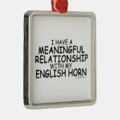 Bedeutende Beziehung Englisch Horn Silbernes Ornament (Rechts)