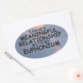 Bedeutende Beziehung Euphonium Oval Sticker (Umschlag)