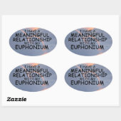 Bedeutende Beziehung Euphonium Oval Sticker (Blatt)
