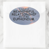 Bedeutende Beziehung Euphonium Oval Sticker (Tasche)