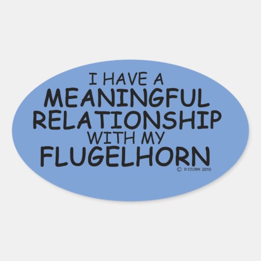 Bedeutende Beziehung Flugelhorn Oval Sticker (Vorderseite)