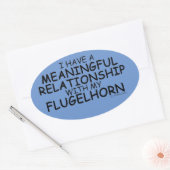 Bedeutende Beziehung Flugelhorn Oval Sticker (Umschlag)
