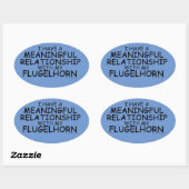 Bedeutende Beziehung Flugelhorn Oval Sticker (Blatt)