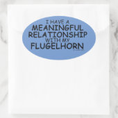 Bedeutende Beziehung Flugelhorn Oval Sticker (Tasche)