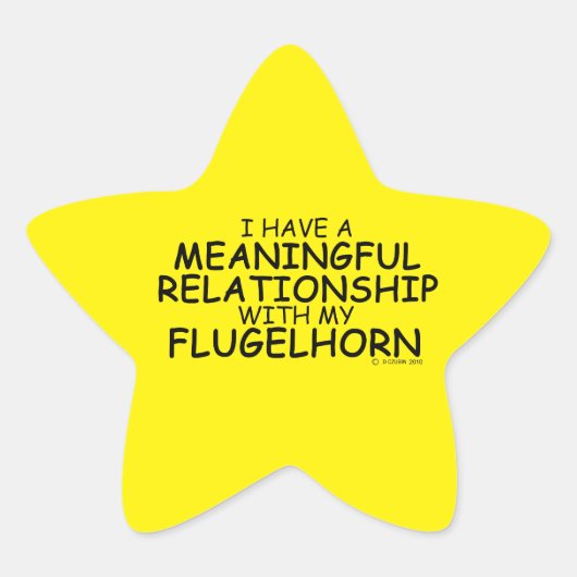 Bedeutende Beziehung Flugelhorn Star Sticker (Vorderseite)