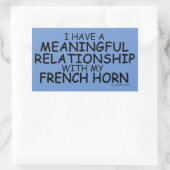 Bedeutende Beziehung Französisch Horn rechteckige Rechteckiger Aufkleber (Tasche)