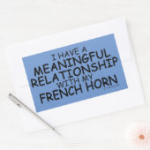 Bedeutende Beziehung Französisch Horn rechteckige Rechteckiger Aufkleber (Umschlag)
