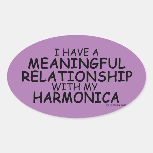 Bedeutende Beziehung Harmonica Oval Aufkleber (Vorderseite)