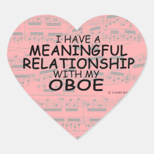 Bedeutende Beziehung Oboe Heart Sticker