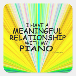 Bedeutende Beziehung Piano Square Sticker