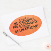 Bedeutende Beziehung Sousaphone Oval Sticker (Umschlag)