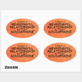 Bedeutende Beziehung Sousaphone Oval Sticker (Blatt)