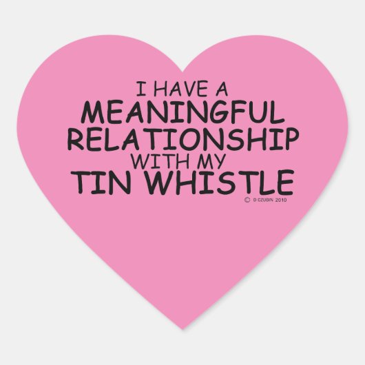 Bedeutende Beziehung Tin Whistle Heart Sticker (Vorderseite)