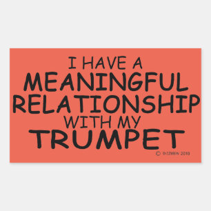 Bedeutende Beziehung Trumpet rechteckige Sticke Rechteckiger Aufkleber