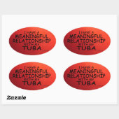 Bedeutende Beziehung Tuba Oval Sticker (Blatt)