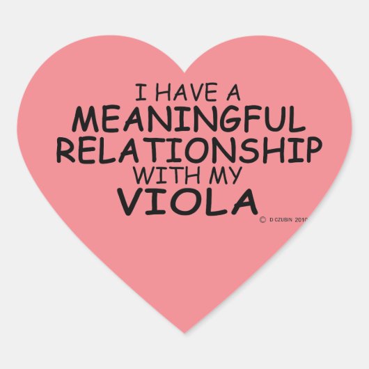 Bedeutende Beziehung Viola Heart Sticker (Vorderseite)