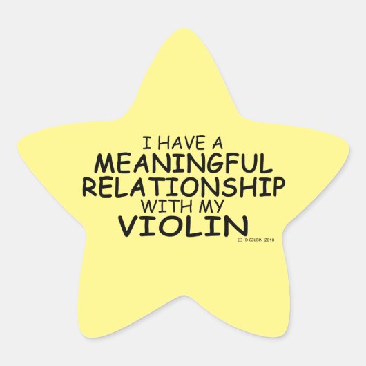 Bedeutende Beziehung Violin Star Sticker (Vorderseite)