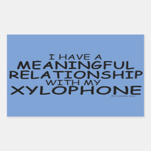Bedeutende Beziehung Xylophone rechteckige Stic Rechteckiger Aufkleber