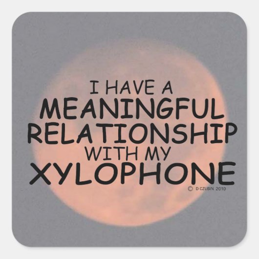 Bedeutende Beziehung Xylophone Square Sticker (Vorderseite)