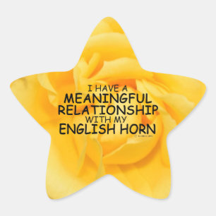 Bedeutende Beziehungen Englisch Horn Star Sticker