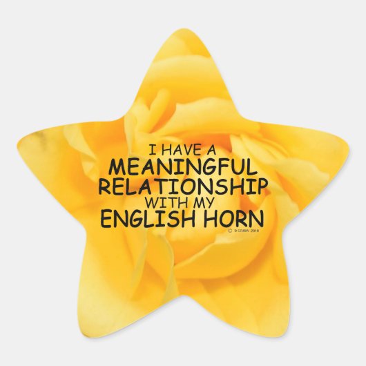 Bedeutende Beziehungen Englisch Horn Star Sticker (Vorderseite)