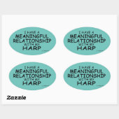 Bedeutende Beziehungen Harp Oval Sticker (Blatt)