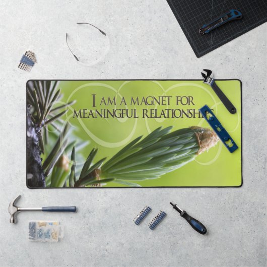 "Bedeutende Beziehungen" Motivation Affirmation Schreibtischunterlage (Arbeitsplatz)