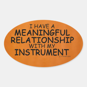 Bedeutende Beziehungsinstrument Oval Sticker
