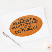 Bedeutende Beziehungsinstrument Oval Sticker (Umschlag)
